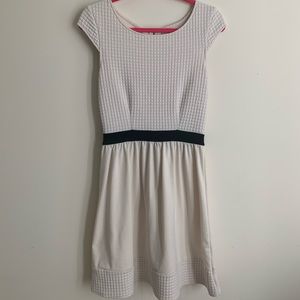 Cream Fit n Flare dress